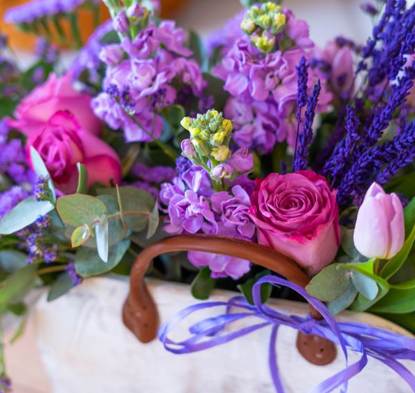 Flores lilas variadas