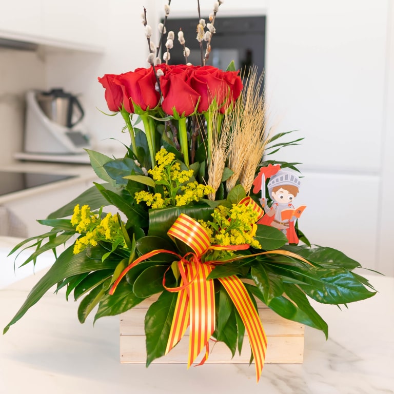 vertical de rosas rojas Sant Jordi