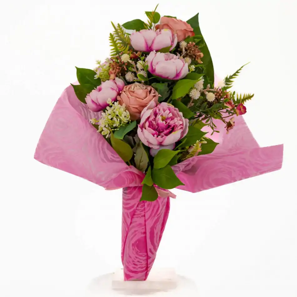 Ramo rosa para cementerio Artificial