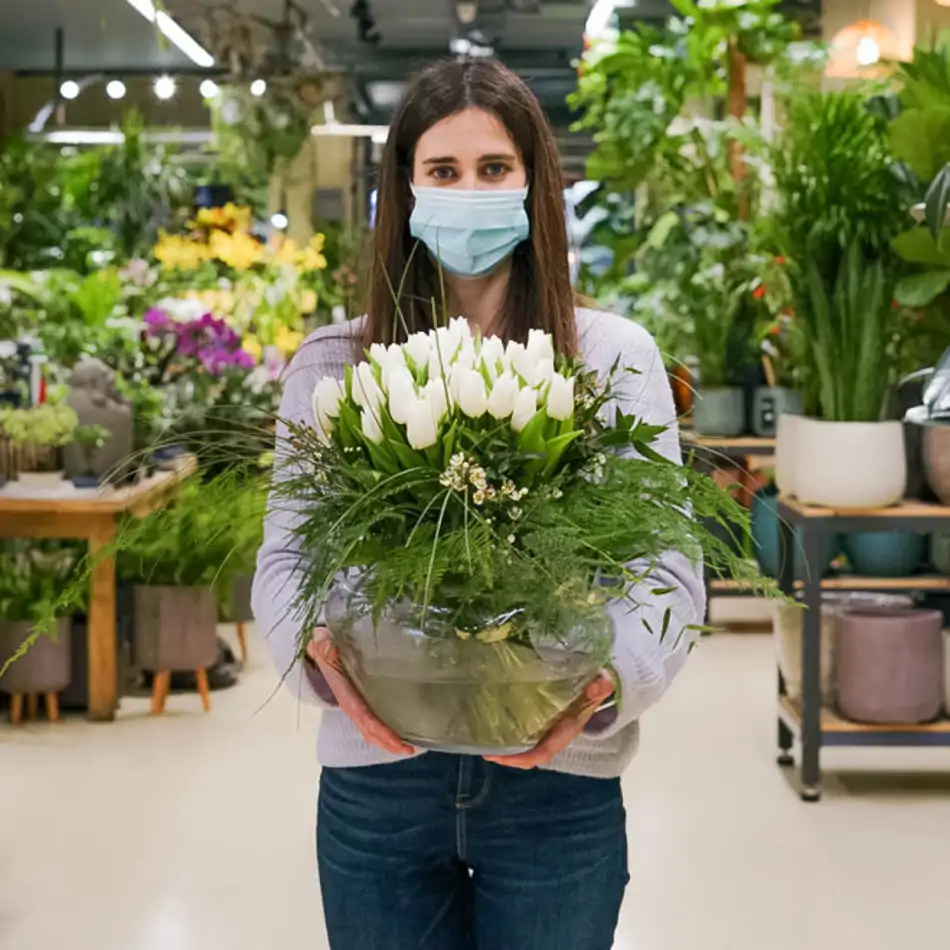 51 tulipanes blancos