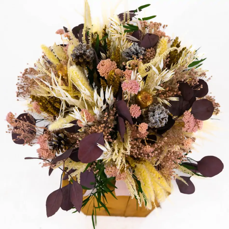 Jarrón flor artificial romántico